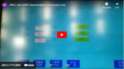 Linha de produção da geomembrana do HDPE de JWELL 8m